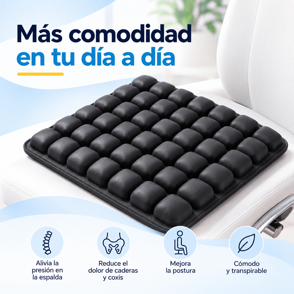 Cojín de aire para sentarte sin dolor